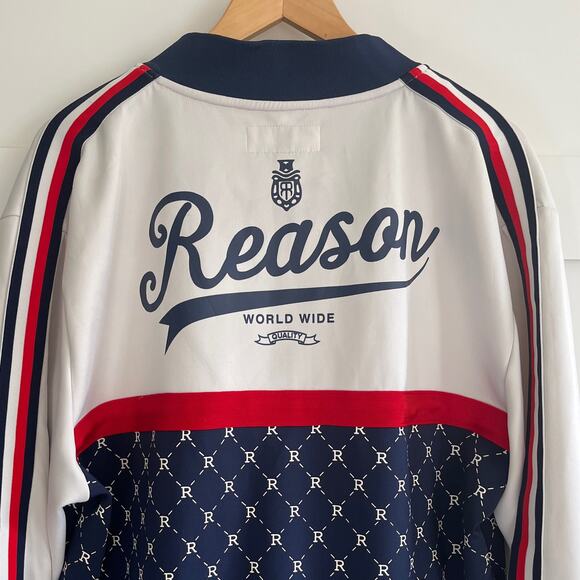 Reason Track Jacket Men XXL Multicolor Full Zip Casual Monogram Designer - Picture 7 of 7